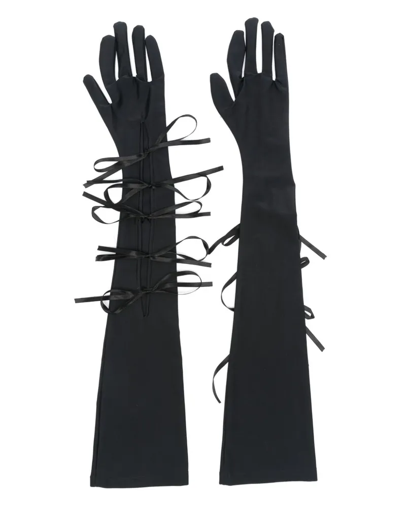 ATU Body Couture Handschuhe aus Satin - Schwarz Schwarz