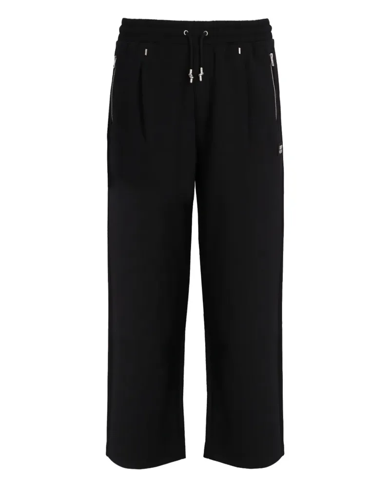 HUGO BOSS Hose mit Logo-Patch - Schwarz Schwarz