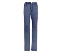 Lederhose mit hohem Bund - Blau