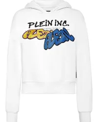 Philipp Plein Hoodie mit Bombing Graffiti-Print Weiß