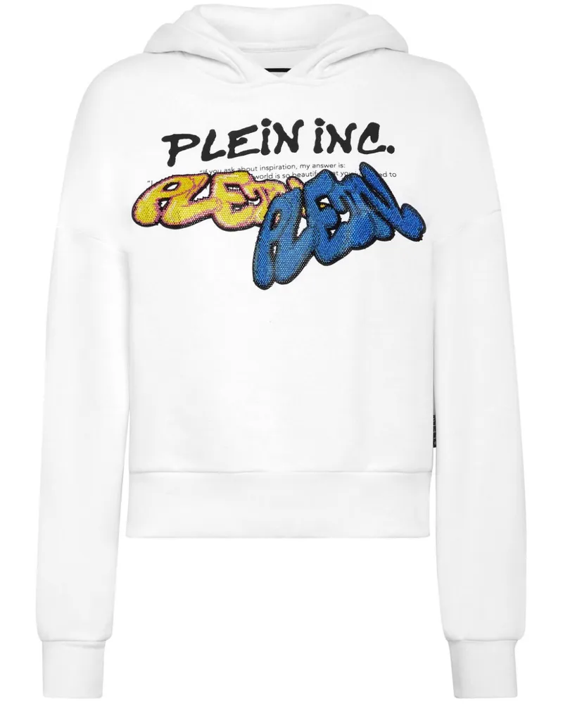 Philipp Plein Hoodie mit Bombing Graffiti-Print - Weiß Weiß