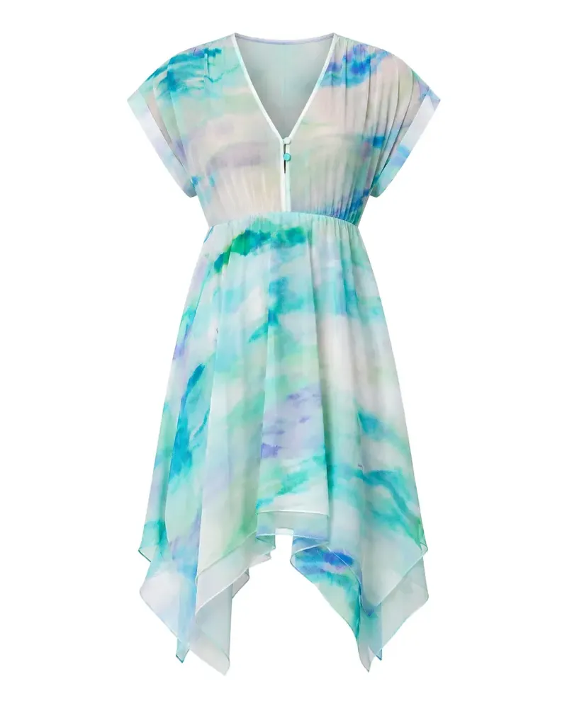 Patrizia Pepe Minikleid mit abstraktem Print - Blau Blau