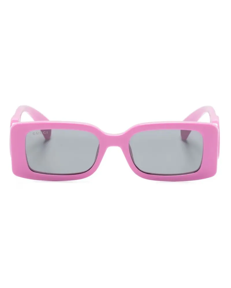 Gucci Eckige Sonnenbrille mit GG - Rosa Rosa