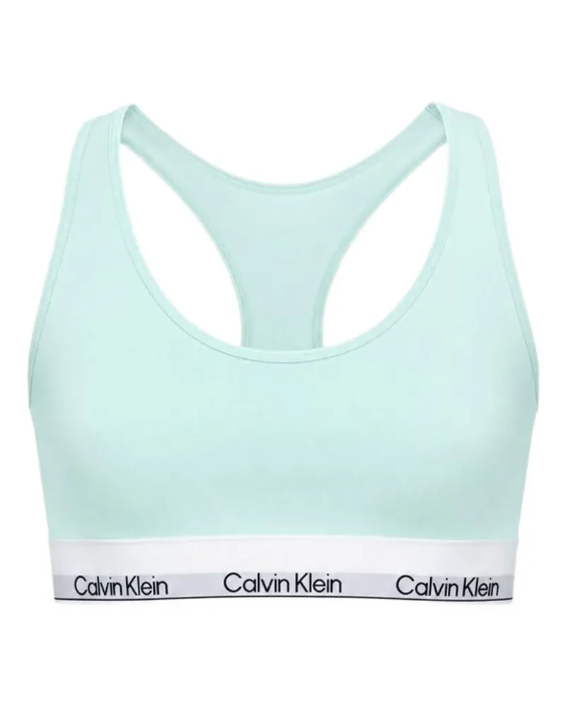 Calvin Klein Icon Racerback-BH mit Logo - Grün Grün