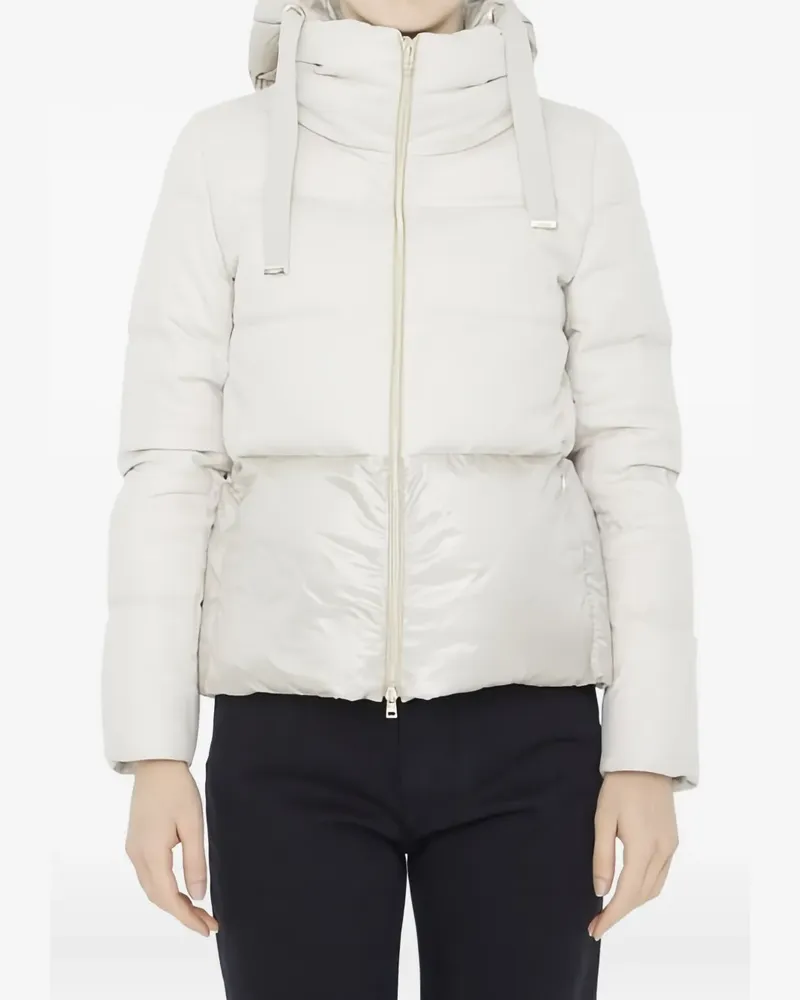 Herno Gefütterte Kapuzenjacke - Weiß Weiß