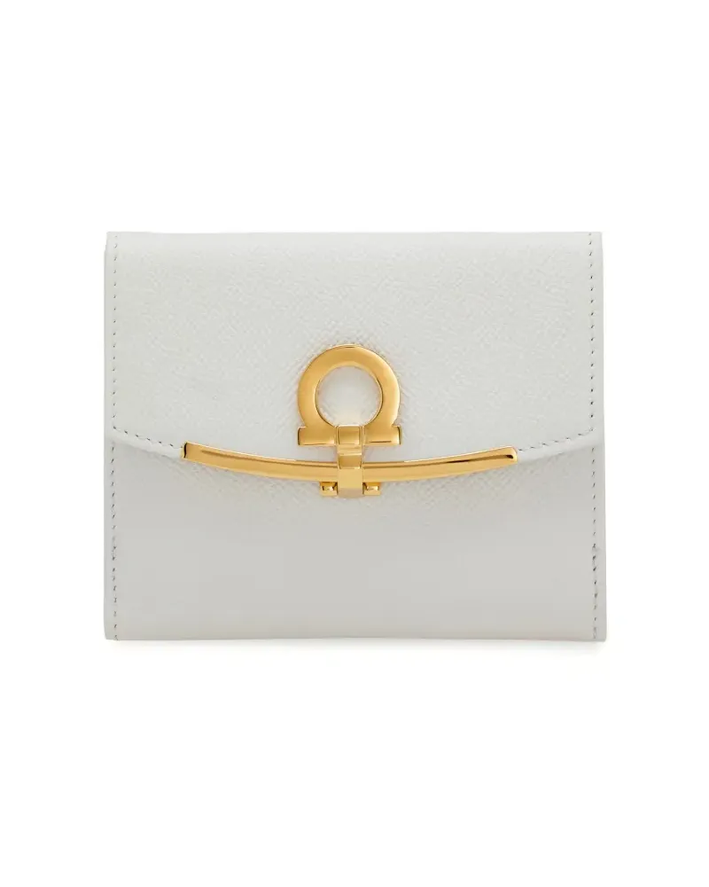 Ferragamo Portemonnaie mit Gancini-Detail - Weiß Weiß