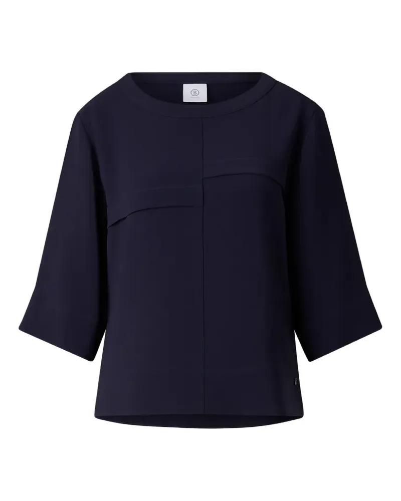 Bogner Enrica Bluse mit Kreppdrapierung - Blau Blau