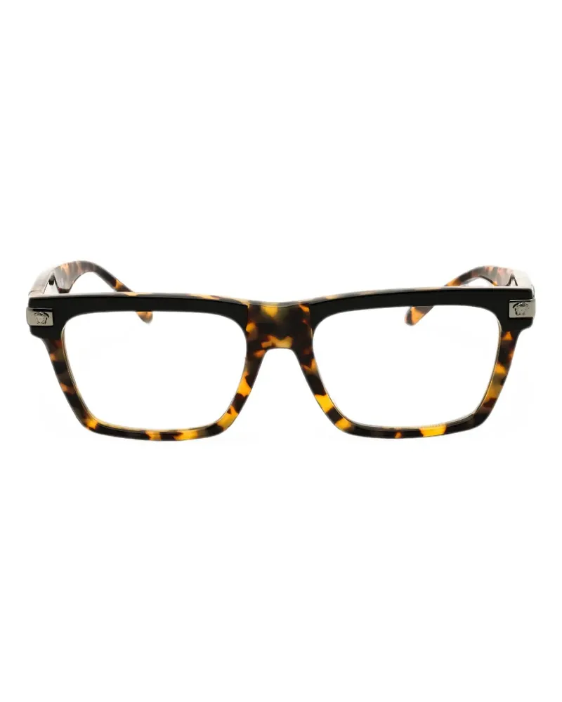 Versace Eckige Brille in Schildpattoptik - Braun Braun