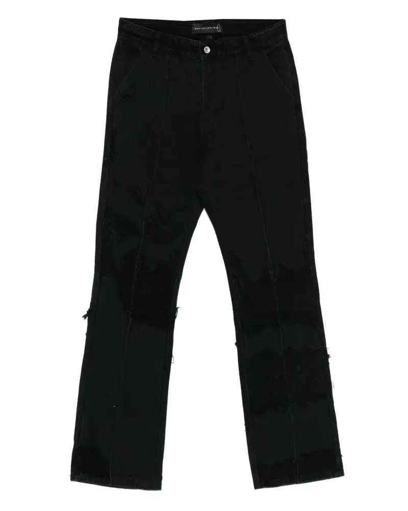 WHO DECIDES WAR Ruin Jeans im Distressed-Look - Schwarz Schwarz