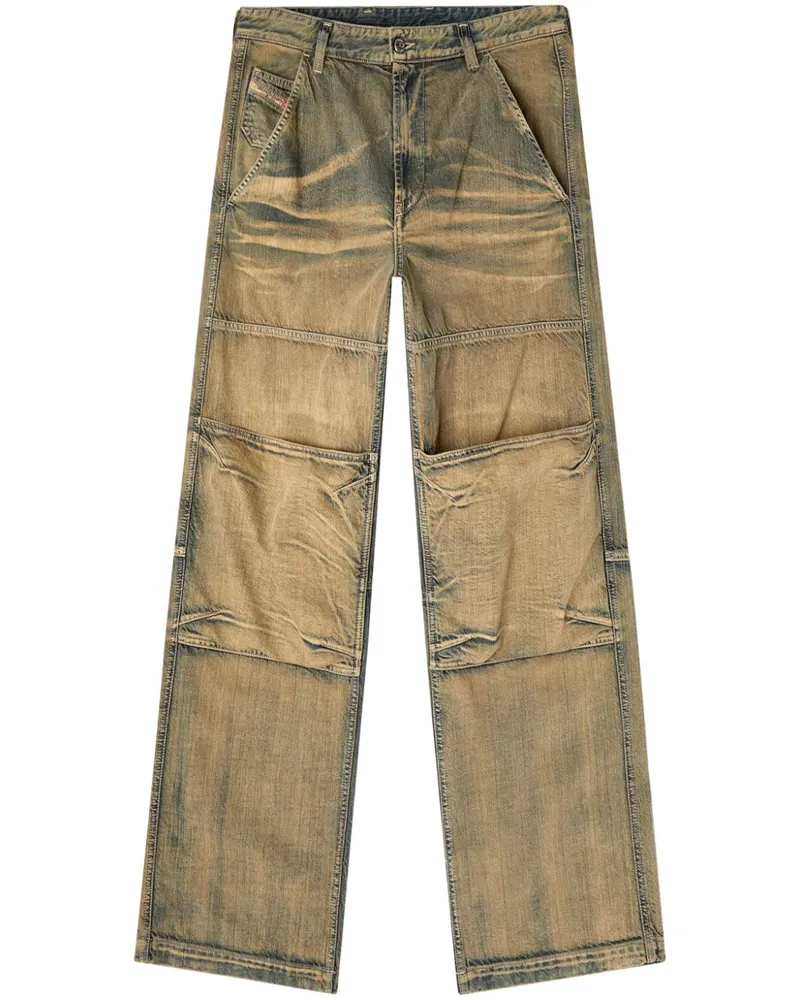 Diesel D-SHIFT Wide-Leg-Jeans - Nude Nude