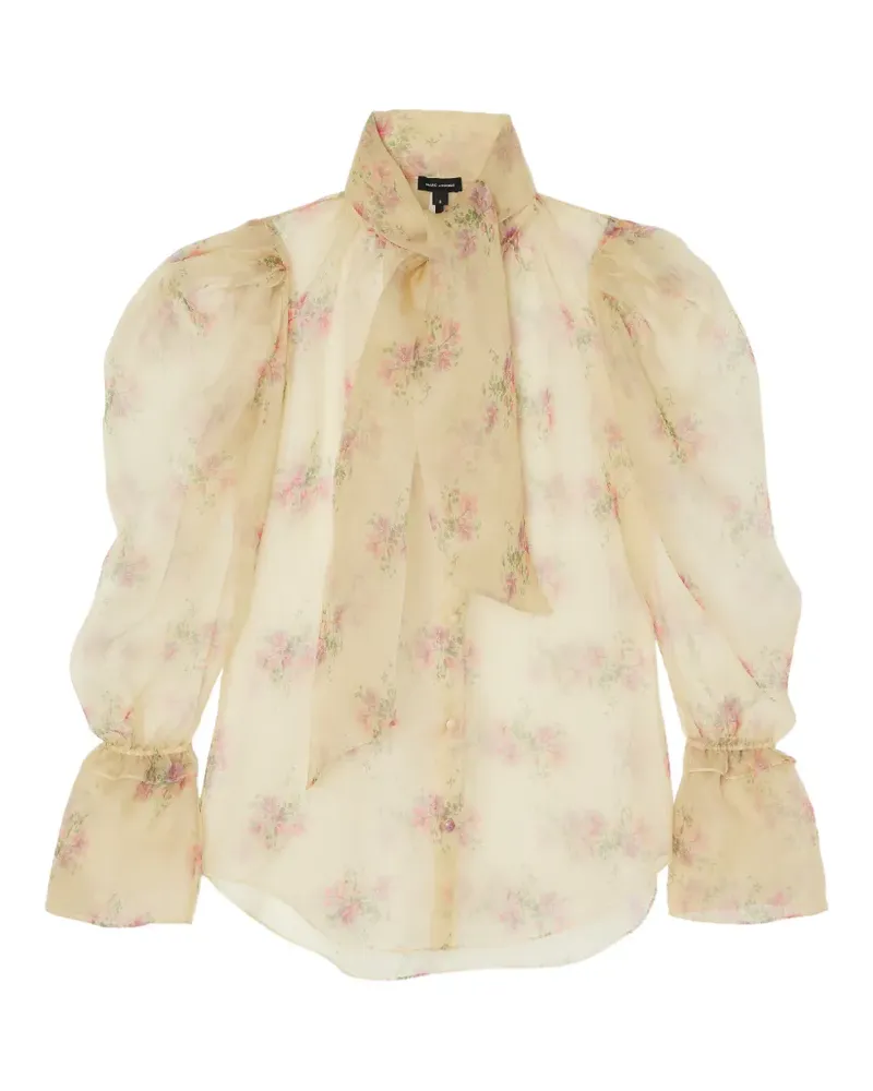 Marc Jacobs floral organza puff blouse - Nude Nude
