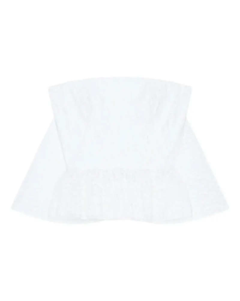 Givenchy Besticktes Top mit Rüschen - Weiß Weiß