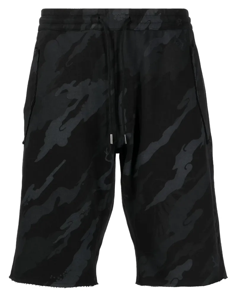 maharishi Shorts mit Bonsai Forest-Print - Blau Blau