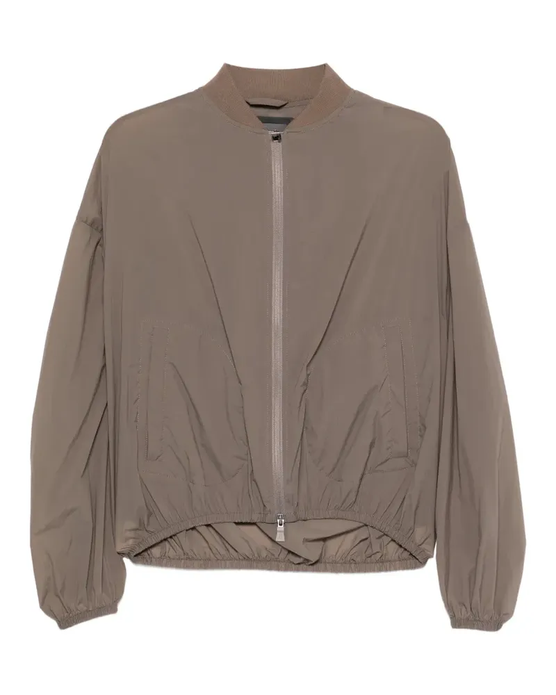 Herno zip fastening bomber jacket - Braun Braun