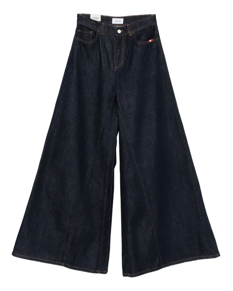 Amish Colette Wide-Leg-Jeans - Blau Blau