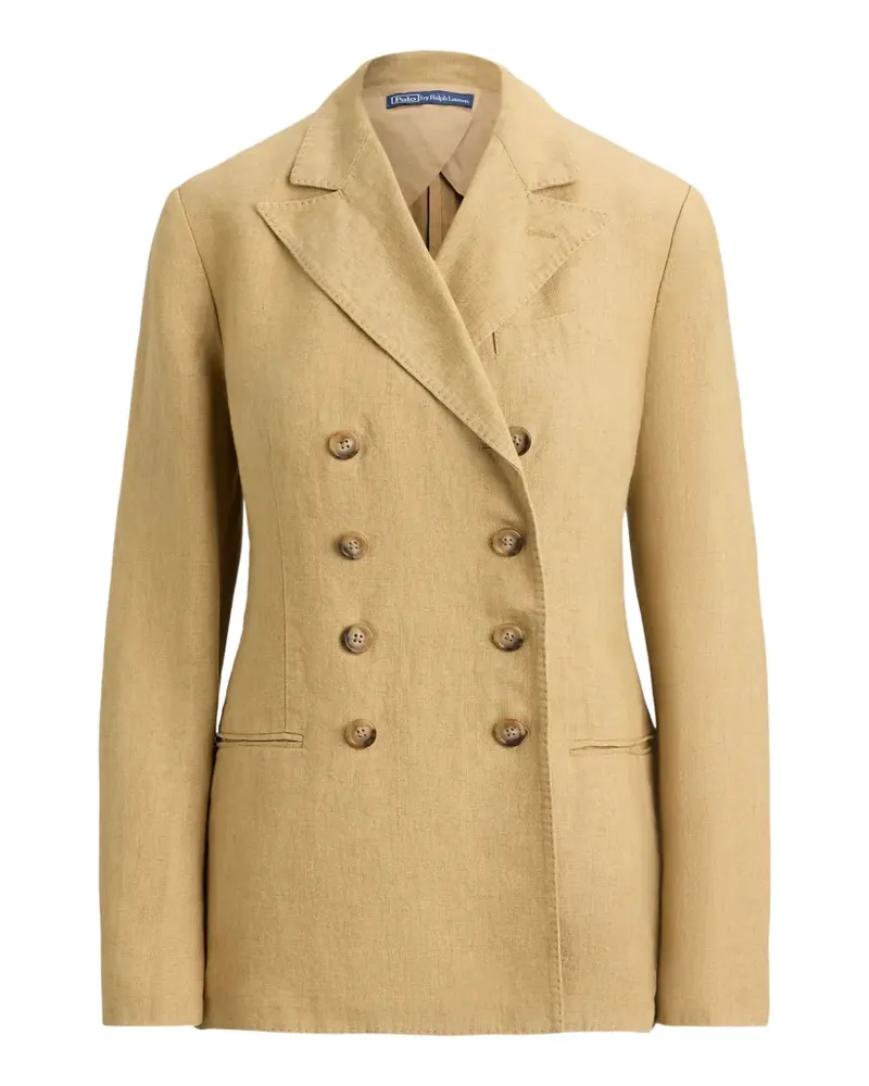 Ralph Lauren double-breasted linen blazer - Nude Nude