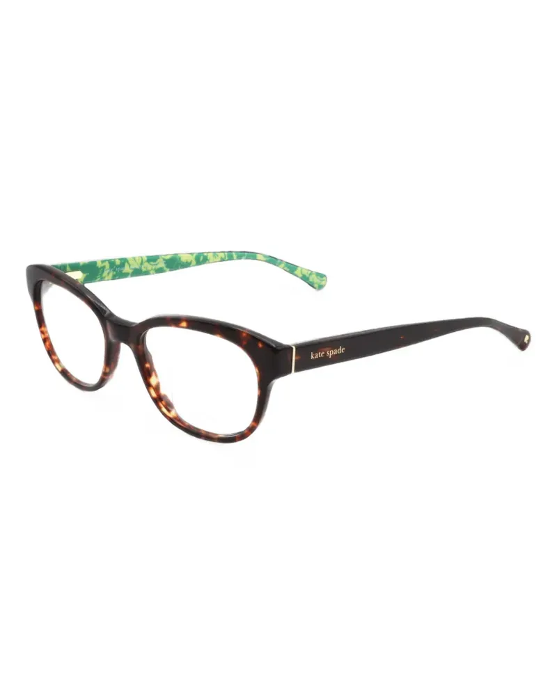 Kate Spade Zelda tortoiseshell-effect cat-eye glasses - Braun Braun