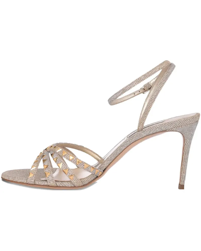 Casadei 80 Divine studded sandals - Gold Gold