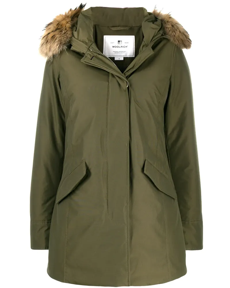 Woolrich Gefütterter Kapuzenmantel - Grün Grün