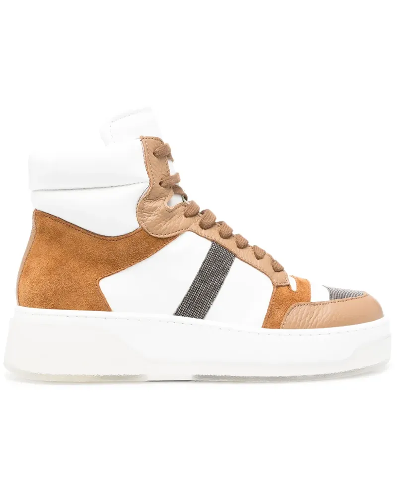 Fabiana Filippi High-Top-Sneakers mit Schnürung - Weiß Weiß