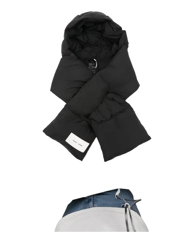 Samsøe & Samsøe padded hooded scarf - Schwarz Schwarz