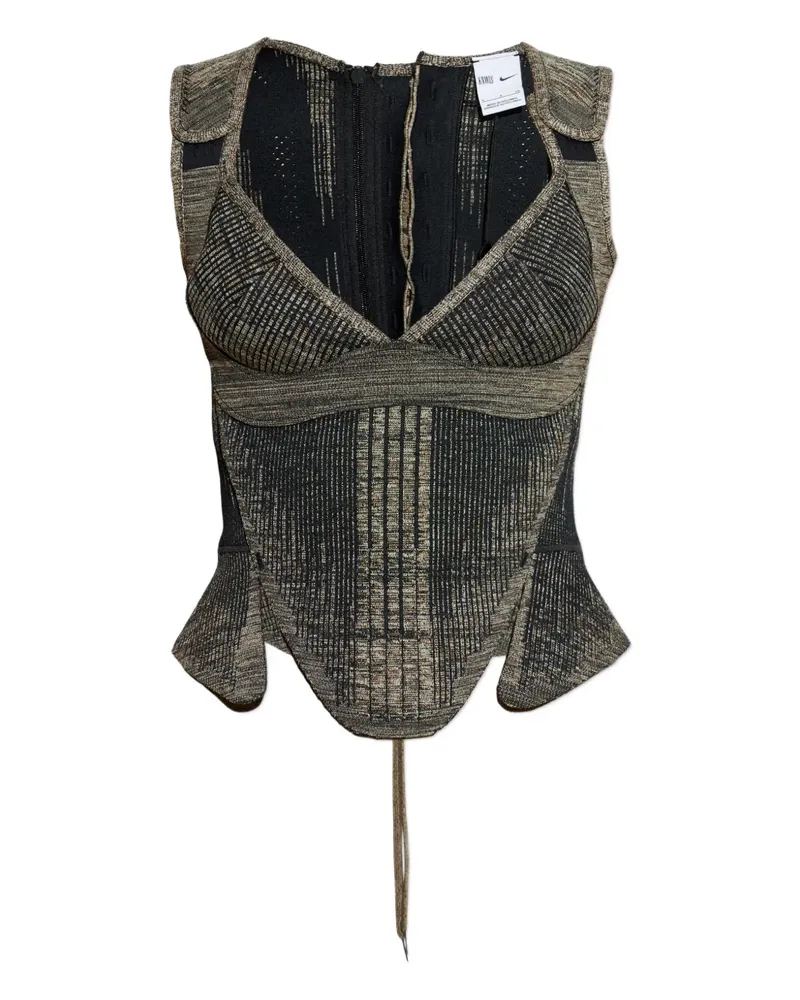 Nike V-neck lace-up top - Schwarz Schwarz