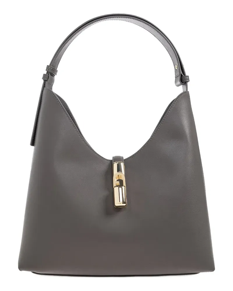Furla Tote Bag mit gebogenem Verschluss - Grau Grau