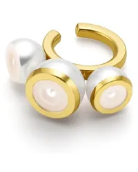 TASAKI 18kt yellow  M/G Sliced Bezel pearl ear cuff Gold