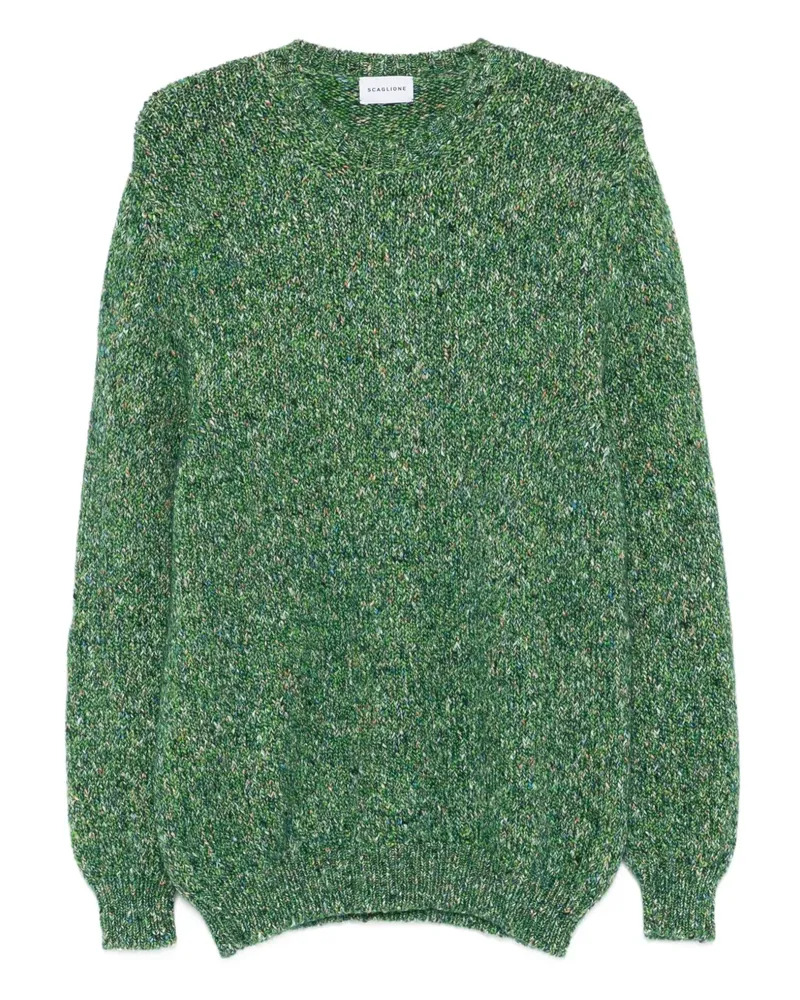 Scaglione Melierter Pullover - Grün Grün