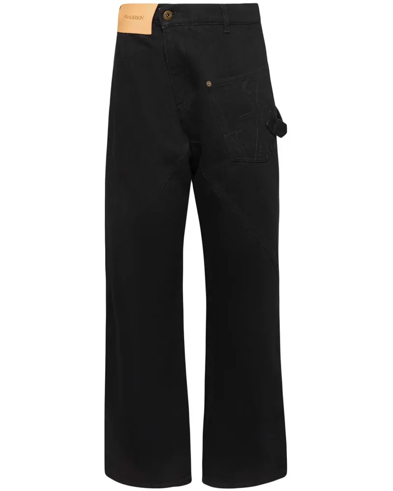 J.W.Anderson Twisted Jeans - Schwarz Schwarz
