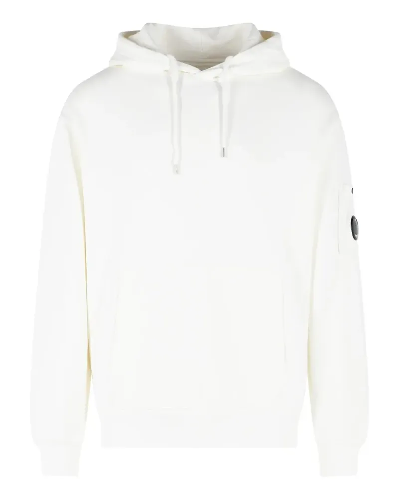 C.P. Company drawstring lens patch hoodie - Weiß Weiß