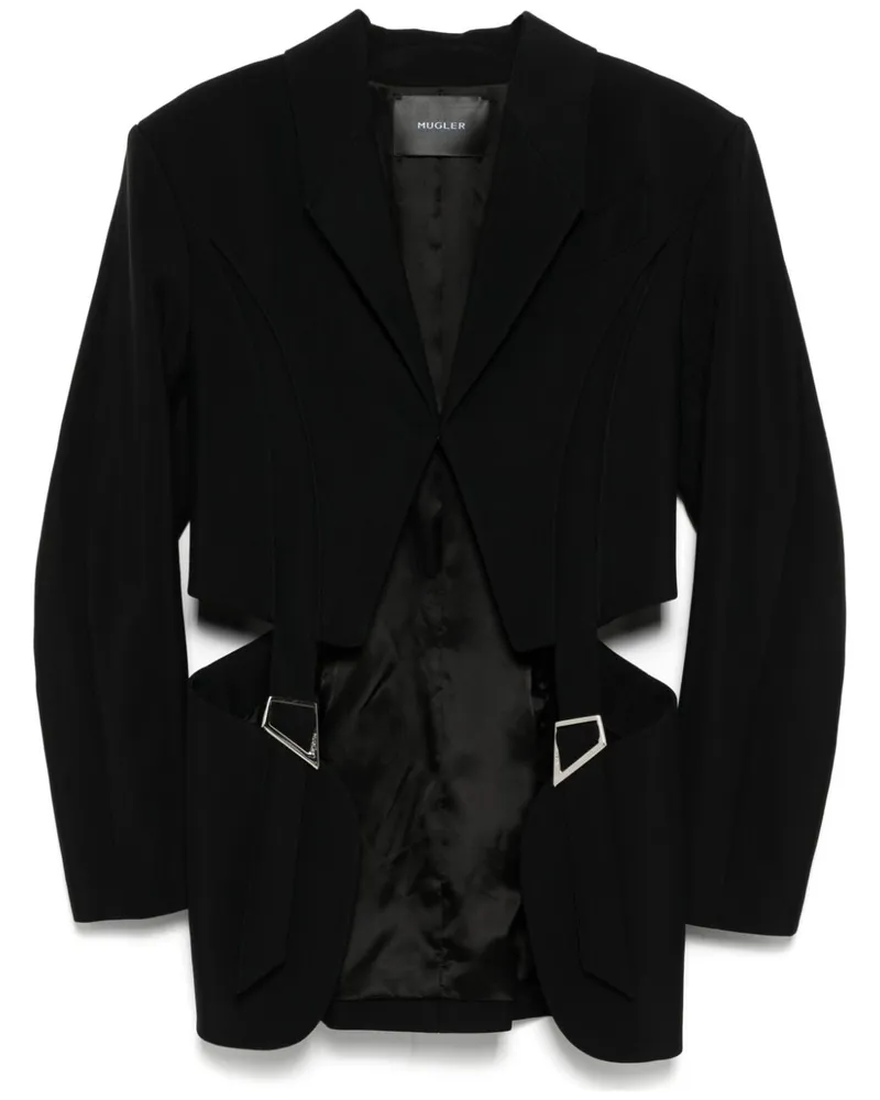 Thierry Mugler Blazer mit Schnalle - Schwarz Schwarz
