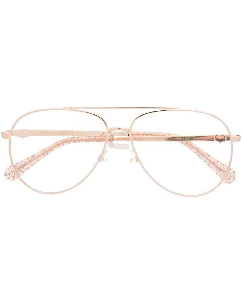 Chiara Ferragni Brille mit Doppelsteg - Gold Gold