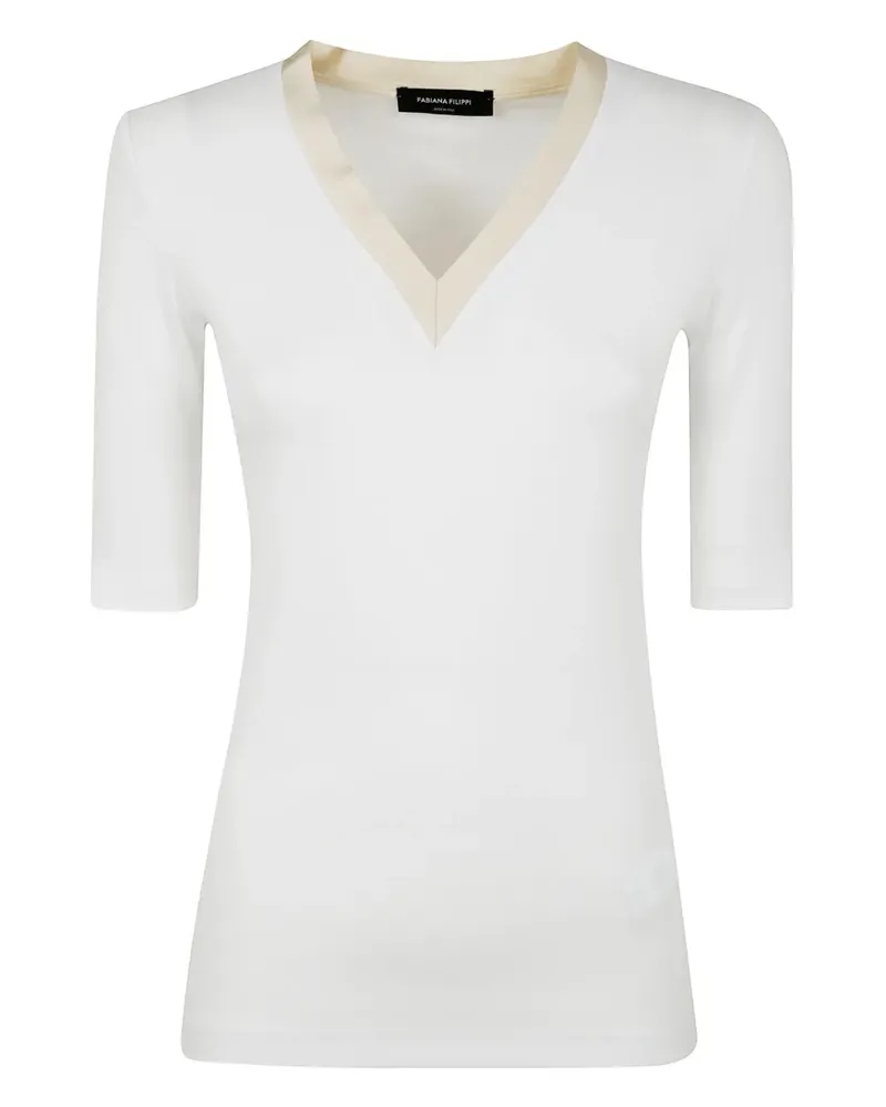 Fabiana Filippi Klassisches T-Shirt - Weiß Weiß