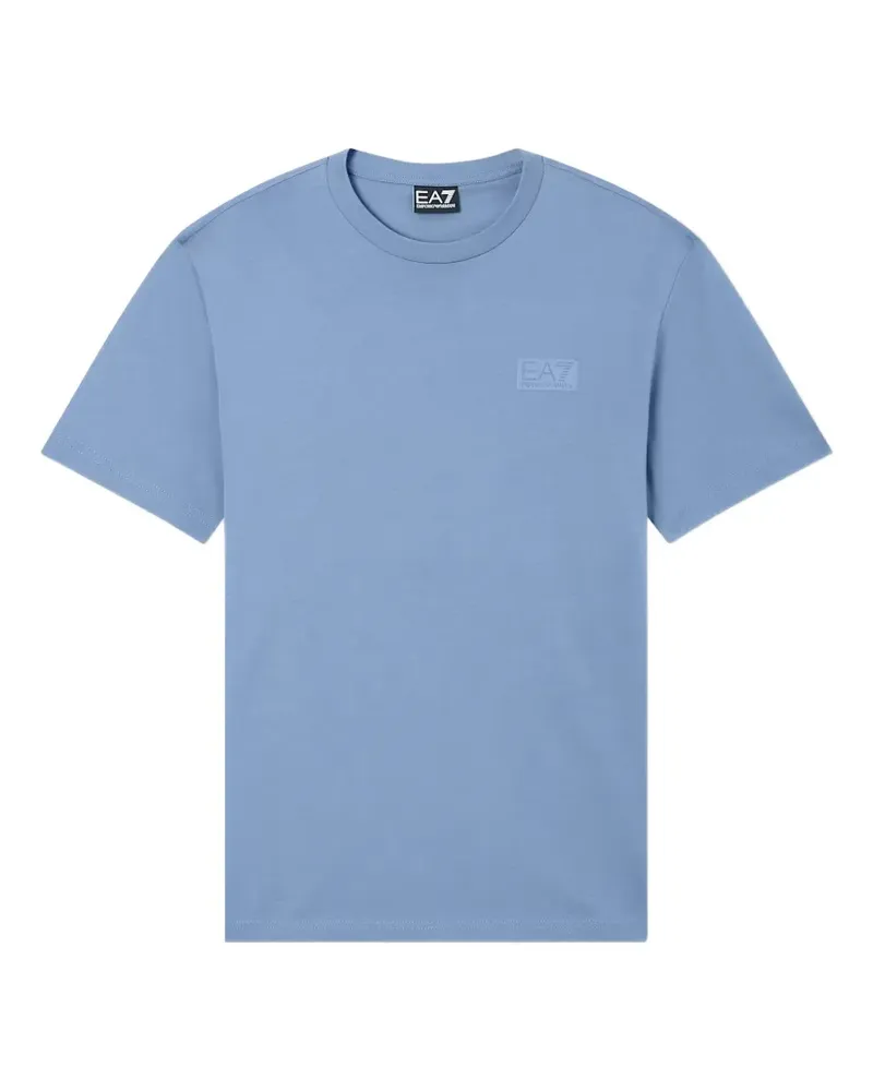EA7 T-Shirt mit Logo-Patch - Blau Blau