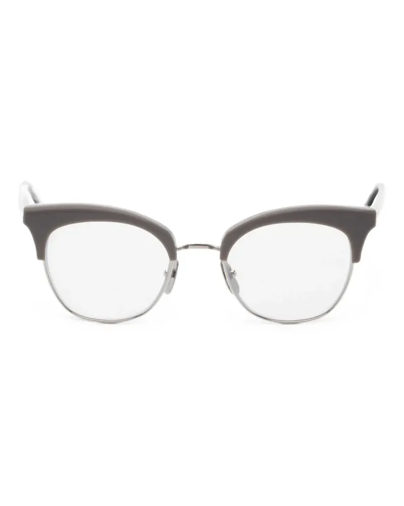 Thom Browne cat-eye frame glasses - Grau Grau