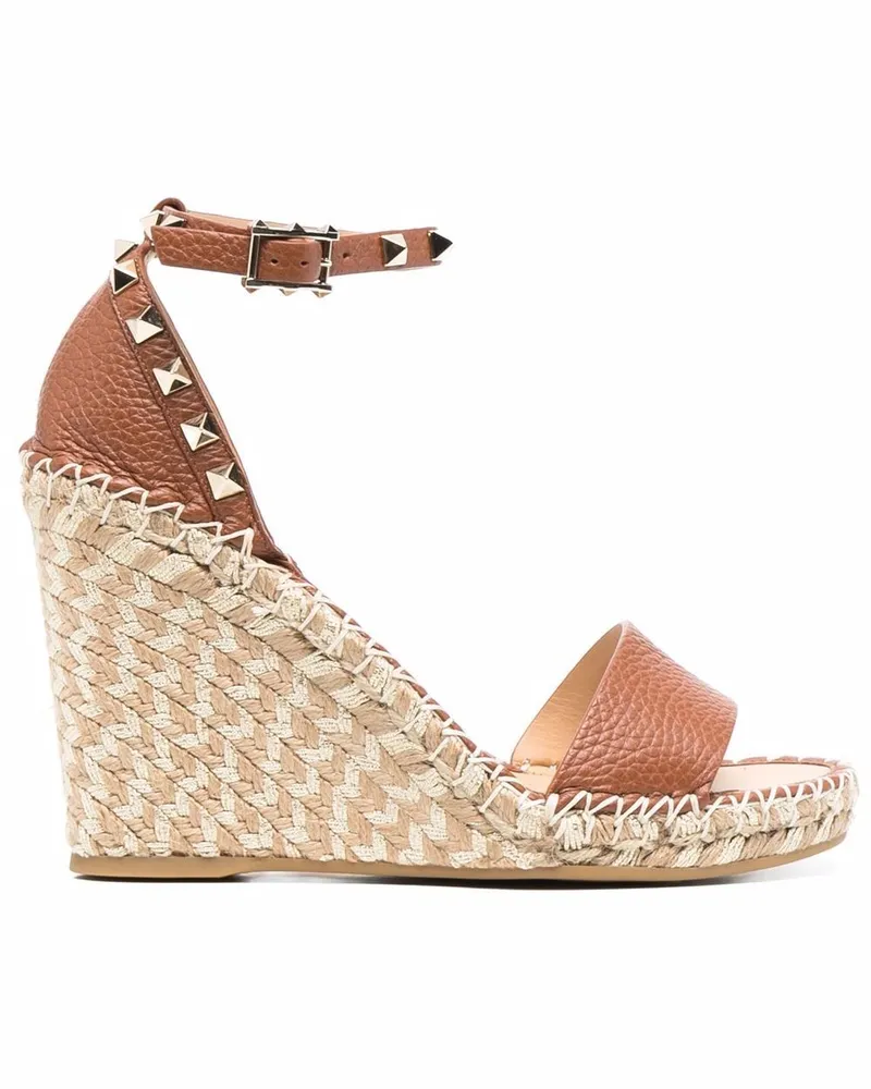 Valentino Garavani Rockstud Wedge-Sandalen - Braun Braun