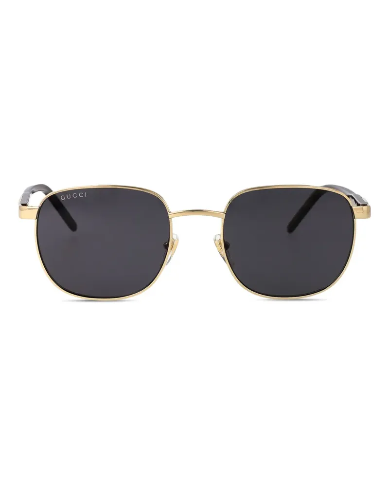 Gucci Sonnenbrille mit rundem Gestell - Gold Gold