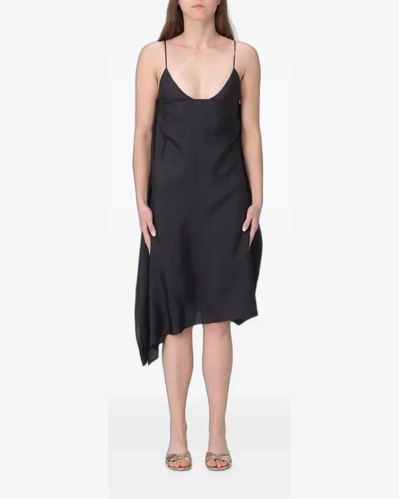 TER ET BANTINE asymmetric spaghetti-strap dress - Schwarz Schwarz