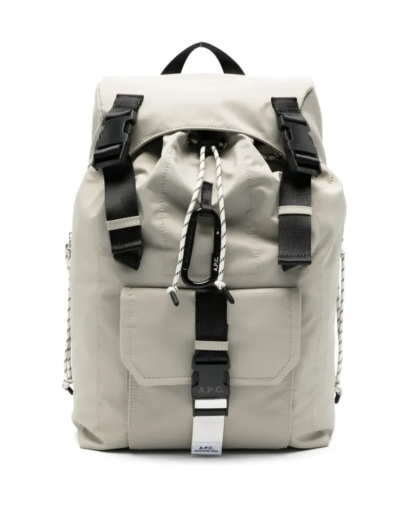 A.P.C. buckled backpack - Nude Nude