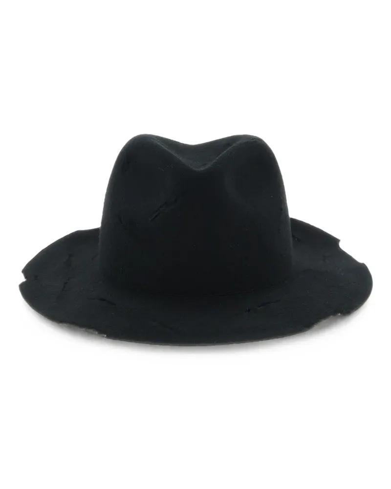 Yohji Yamamoto Hut mit Cut-Out - Schwarz Schwarz