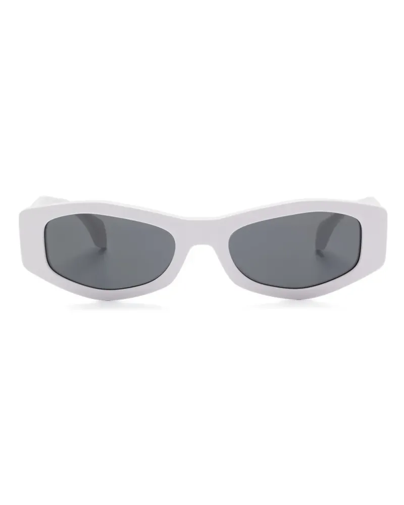 Versace Sonnenbrille mit eckigem Gestell - Weiß Weiß