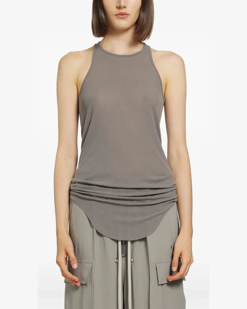 Rick Owens Tower ribbed cotton tank top - Braun Braun