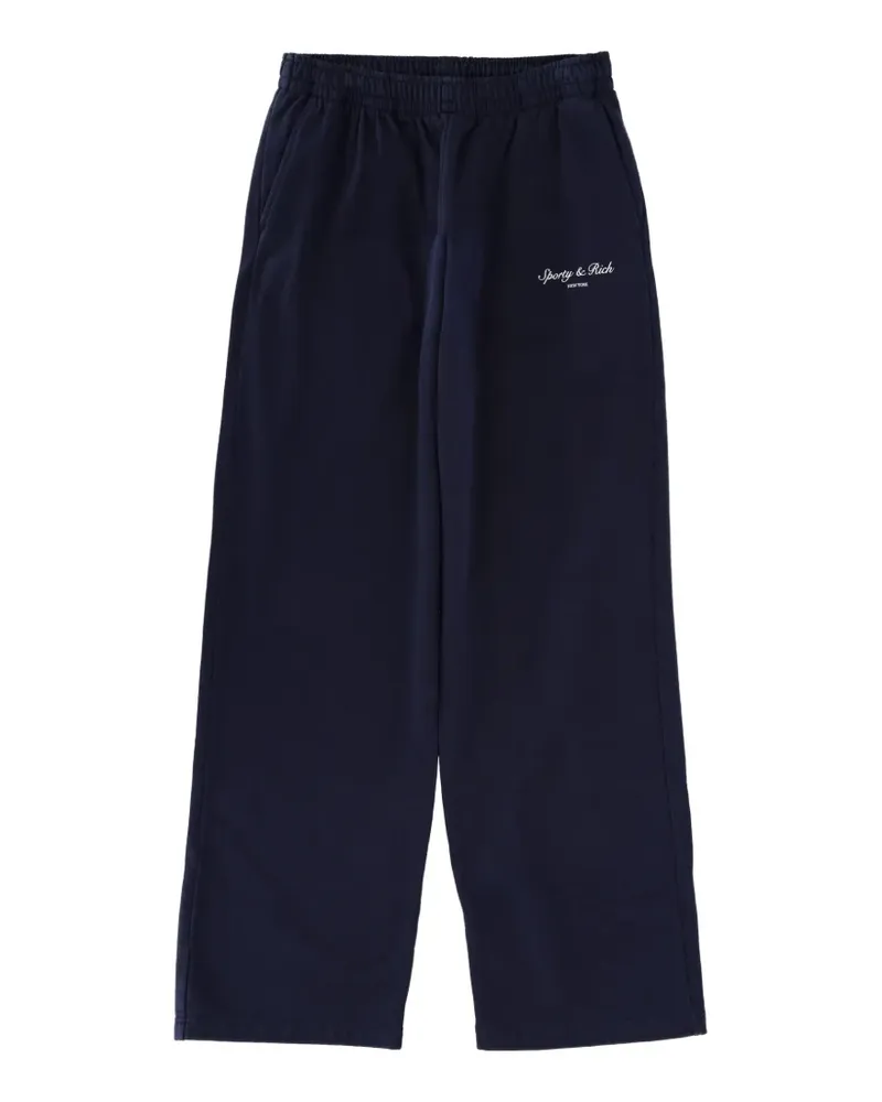 SPORTY & RICH Gerade Jogginghose - Blau Blau