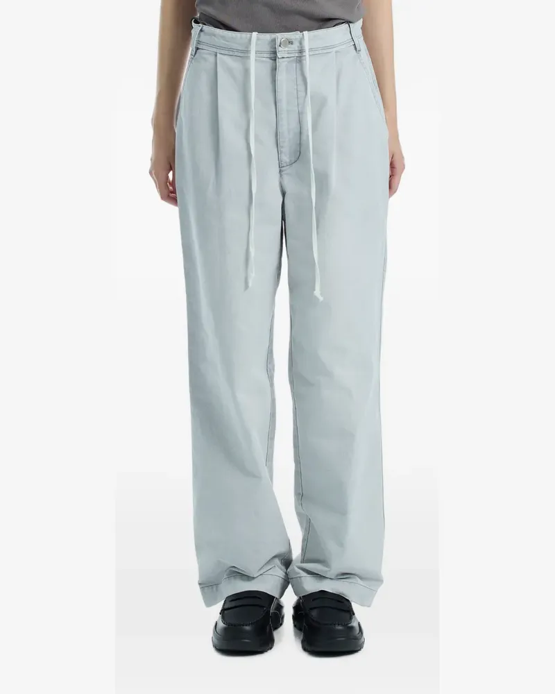 LOW CLASSIC Ausgeblichene Hose mit Kordelzug - Blau Blau