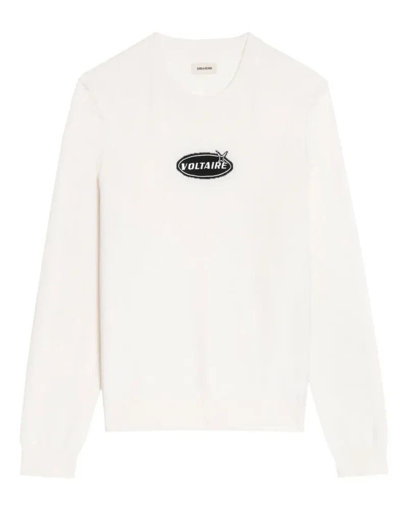 Zadig & Voltaire Kennedy Pullover mit Logo - Weiß Weiß