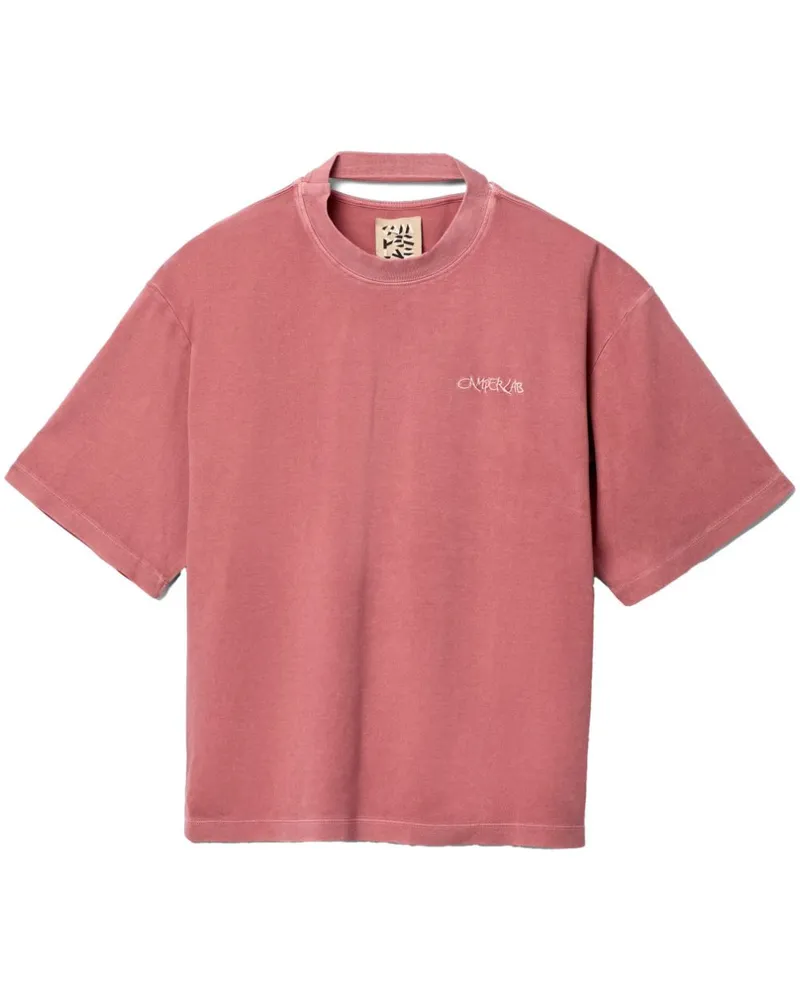 Camper T-Shirt mit Logo-Stickerei - Rosa Rosa