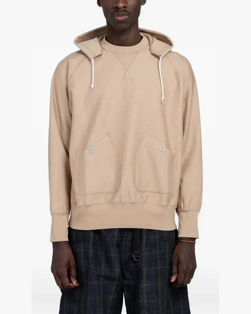 Comme des Garçons button-pocket hoodie - Nude Nude