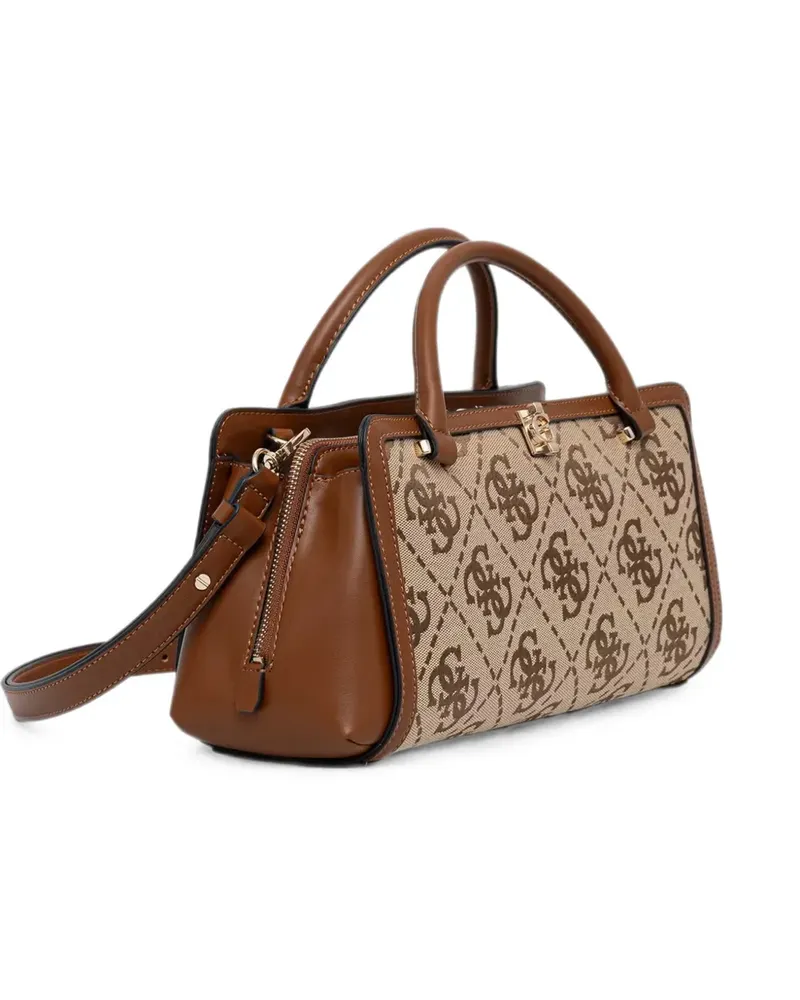 Guess Schultertasche mit Monogramm-Print - Braun Braun