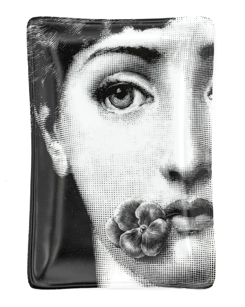 Fornasetti Tema E Variazioni N137 tray - Schwarz Schwarz